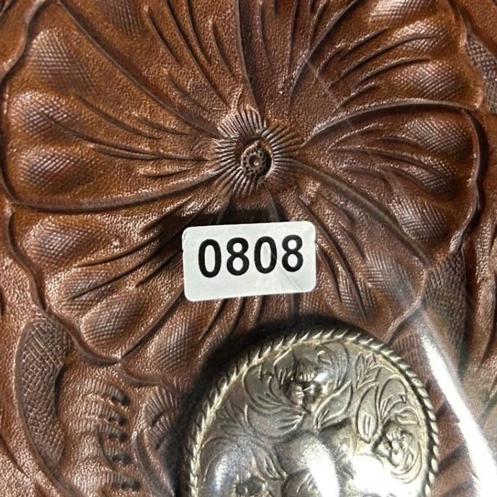 Force Ten West Mini Backpack Womens Brown Black Hand Tooled Leather Western Boho